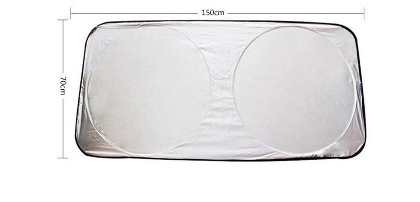 Sun block coated silver cloth material double circle