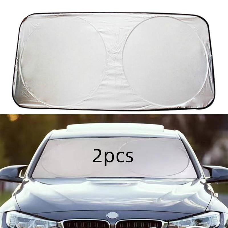 Sun block coated silver cloth material double circle