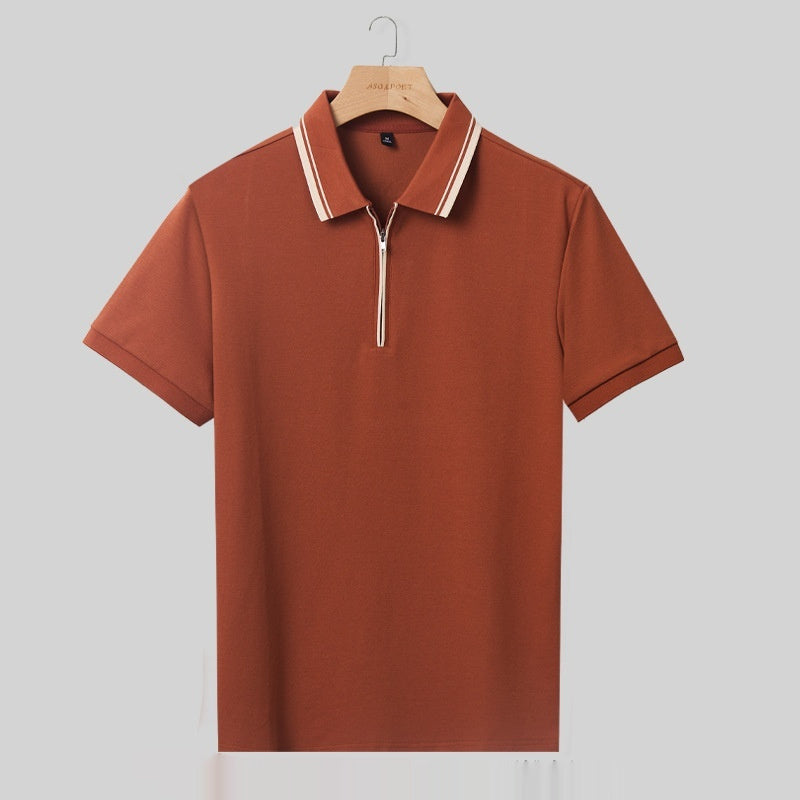 Short-sleeved T-shirt Lapel Casual Polo Shirt For Men