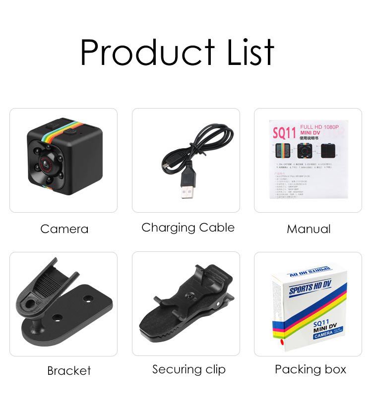 SQ11 Camera 1080P HD Camera Motion Camera