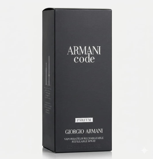 Giorgio Armani Code Parfum Refillable Spray for Men 125ml / 4.2 Fl. Oz